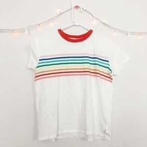 Rainbow striped Tee